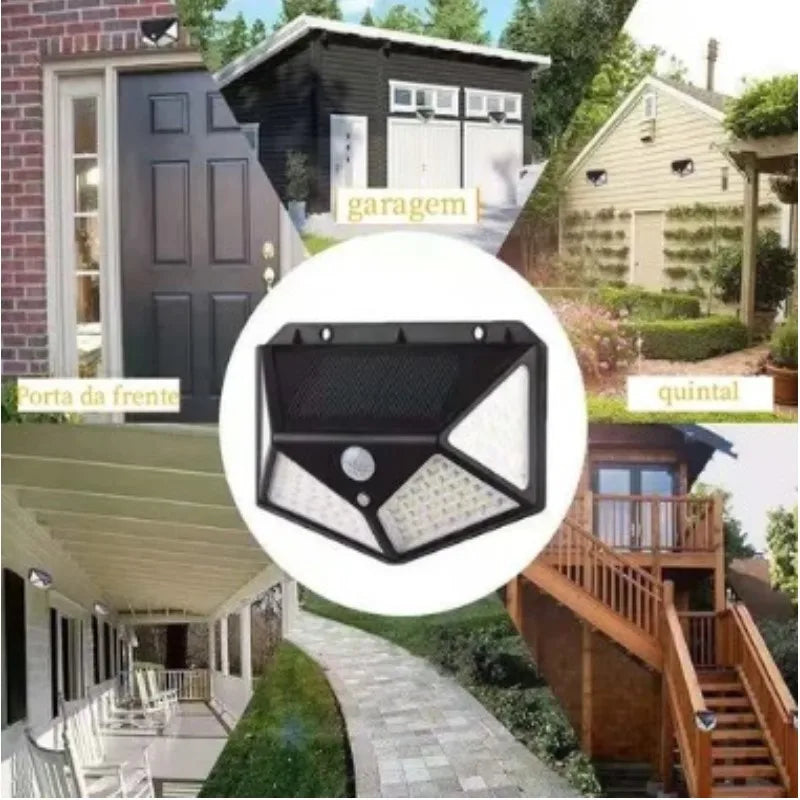 SolarGuard 100 – Luminária Solar com Sensor de Presença