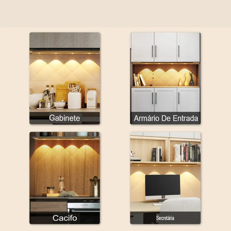 Luminária LED Magnética com Sensor: Instalação Fácil e Design Moderno