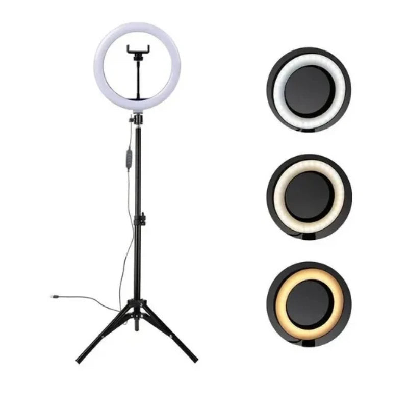 DAFUSHOP Ring Light Pro 26cm – Iluminação Perfeita para Suas Fotos!
