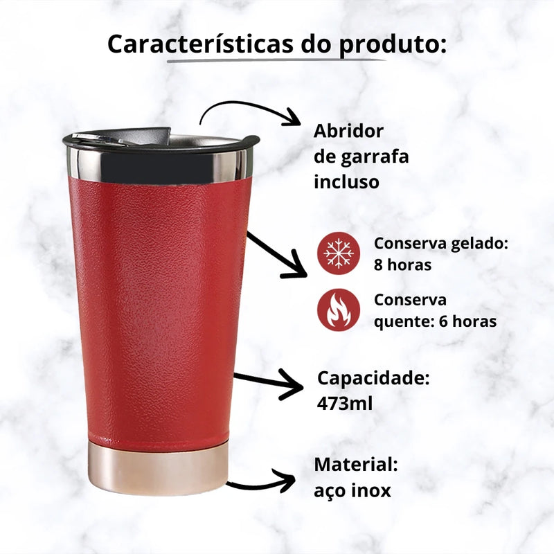 Copo Térmico MultiTemp 473ml – Versatilidade e Isolamento Térmico Perfeito