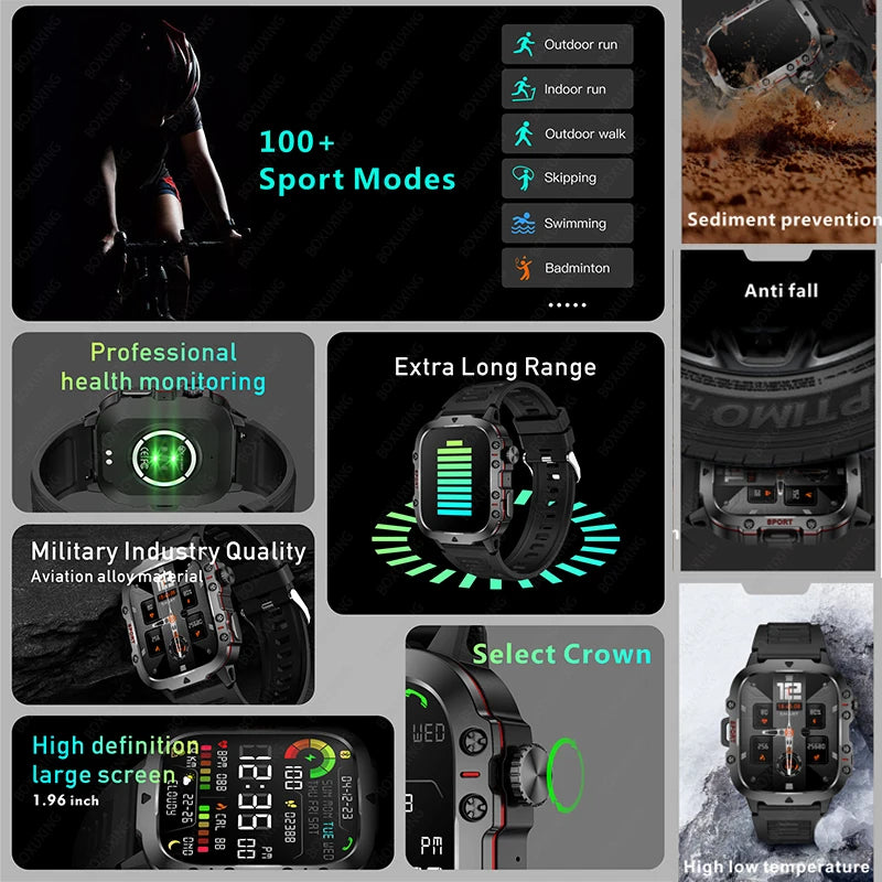 Smartwatch Militar Xiaomi Adventure Pro – O Companheiro Perfeito para Aventureiros!