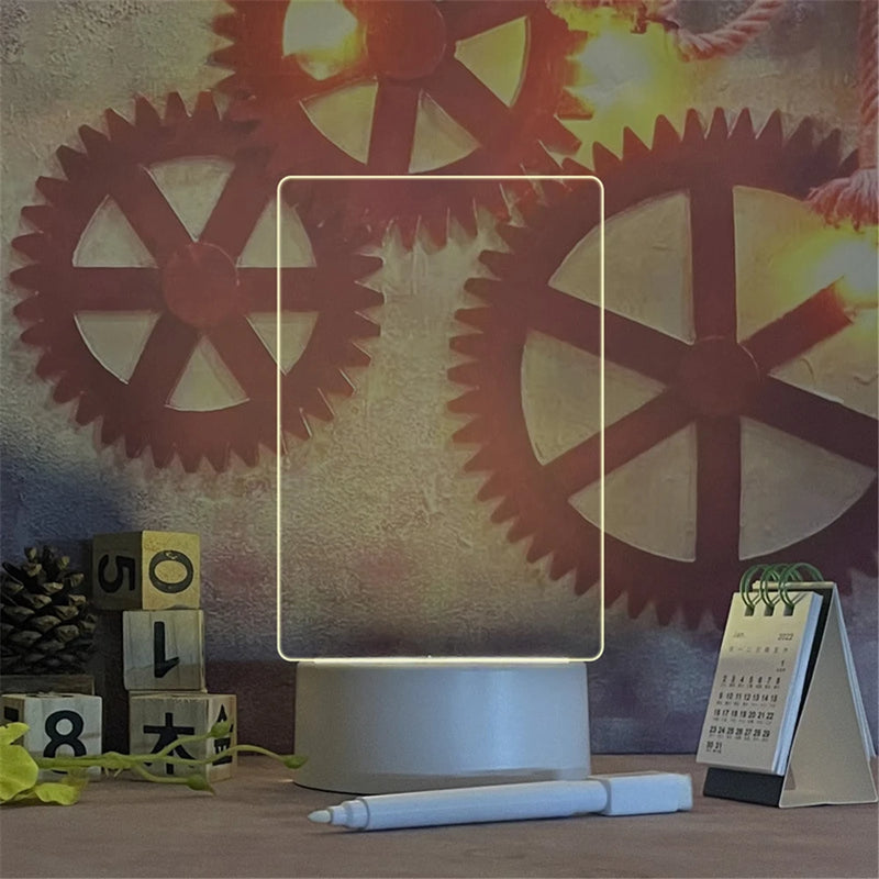 GlowNote – Placa de Mensagens LED com Luz Noturna e Calendário