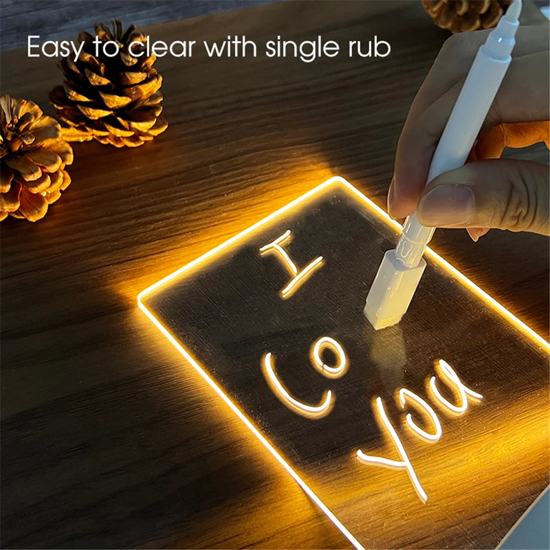 GlowNote – Placa de Mensagens LED com Luz Noturna e Calendário