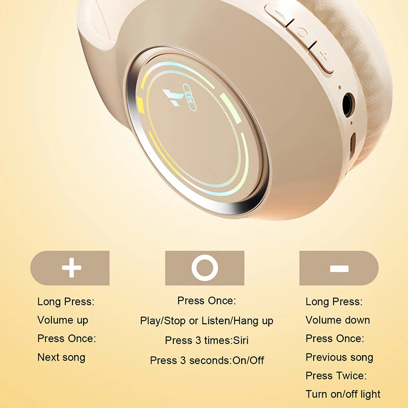 M3 LightSound – Fone de Ouvido Bluetooth com Emissor de Luz e LED