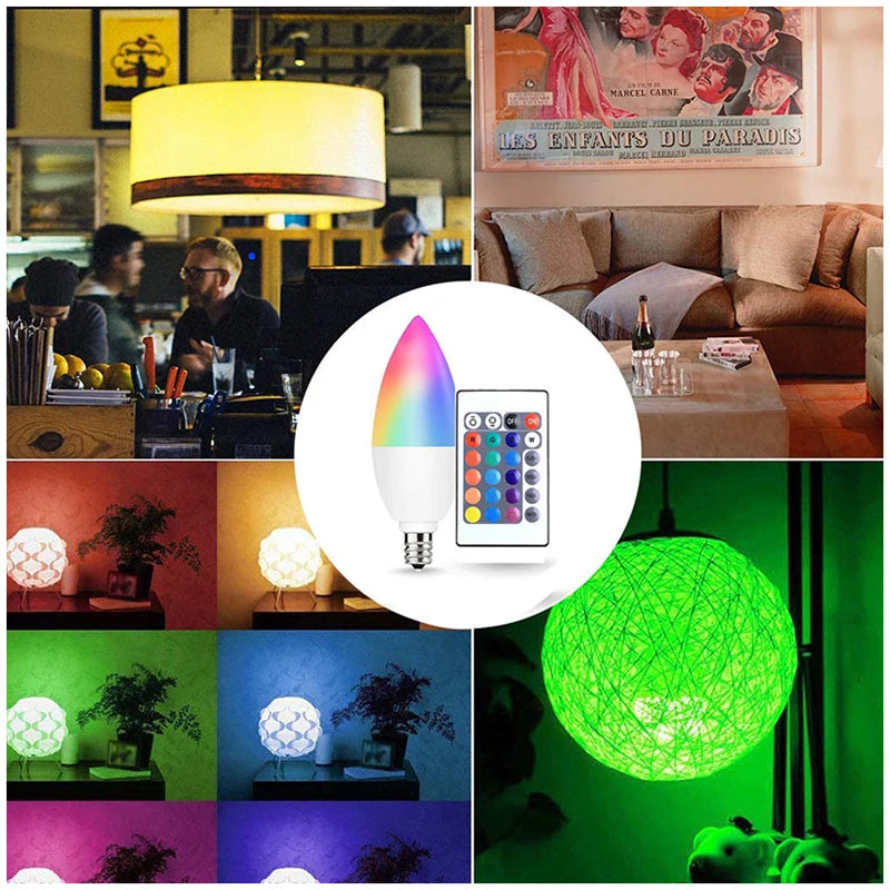 Lâmpada LED multicolorida de 16 cores