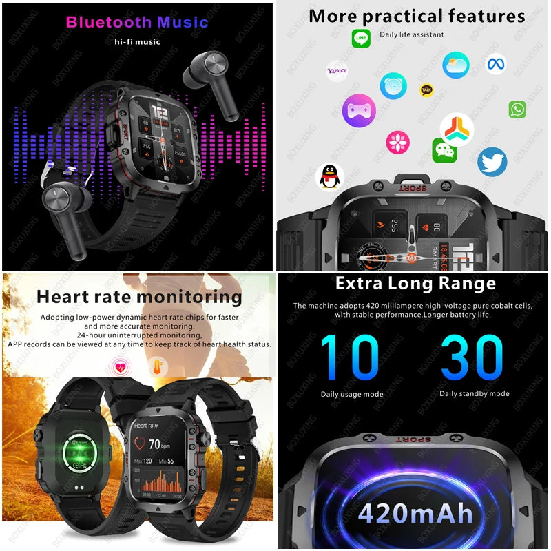Smartwatch Militar Xiaomi Adventure Pro – O Companheiro Perfeito para Aventureiros!